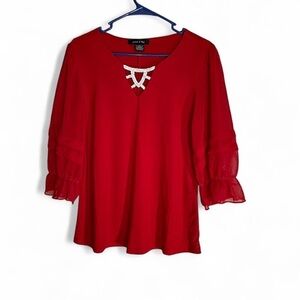 Ademe & may Women's Red Blouse
